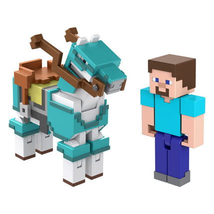 Steve & Armored Horse Minecraft Action Figure 2-Pack 8 cm