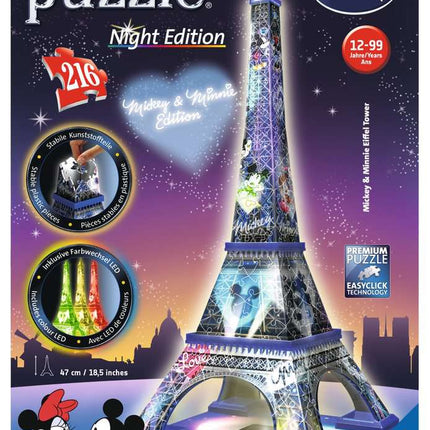 Puzzle 3D Disney Tour Eiffel Night Edition avec lumières