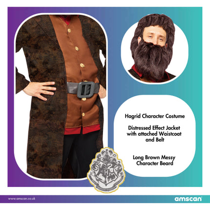 Rubeus Hagrid Costume Carnevale Adulto Harry Potter Fancy Dress