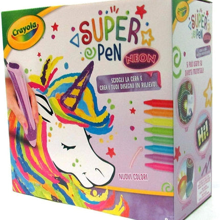 Super Pen Unicorno Neon - Set Colori a Cera 3D - Crayola