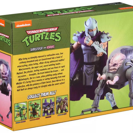 Shredder vs Krang en Bubble Walker Figura de acción Tortugas Ninja TMNT Paquete de 2 18 cm NECA 54114