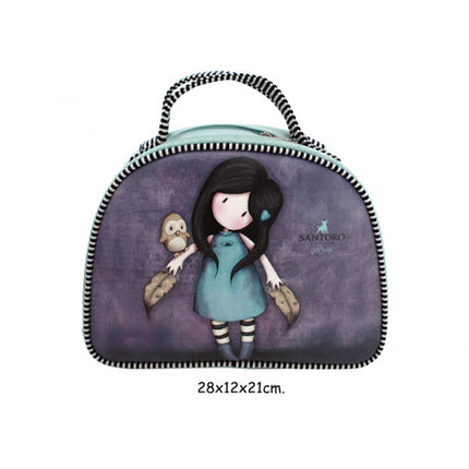 Gorjuss Santoro Purple Owl Woman Bag with Handles