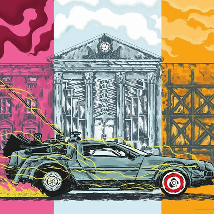 Back To The Future Art Print Choper Nawers DeLorean Limited Edition 42 x 30 cm