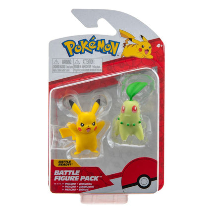 Pokémon Battle Figure 2-Pack Chikorita & Pikachu #9 5 cm