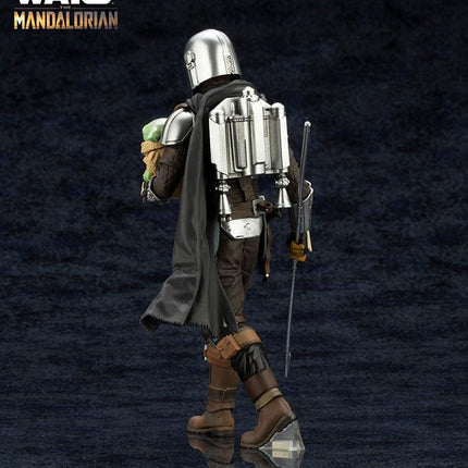 Mandalorianin i Grogu z laską Beskar Star Wars The Mandalorian ARTFX+ Statua 1/10 18 cm