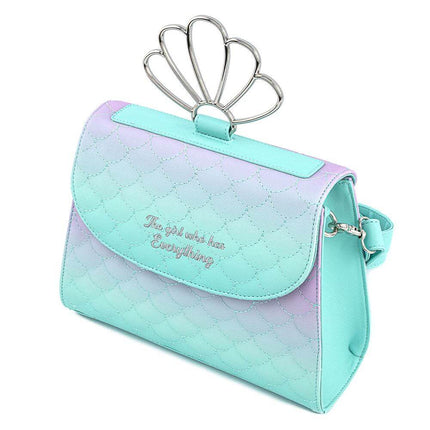 Disney by Loungefly Crossbody Little Mermaid Ombre Scales Shell Tracolla