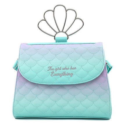 Disney by Loungefly Crossbody Little Mermaid Ombre Scales Shell Tracolla
