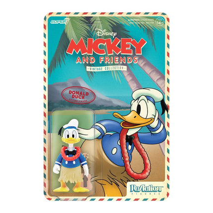 Donald Duck (Hawaiian Holiday) Disney ReAction Action Figure Wave 2 Vintage Collection 10 cm