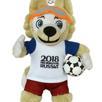 Peluche Mascotte Mondiali Russia 2018 Zabivaka 18cm con Portachiavi (3948324028513)