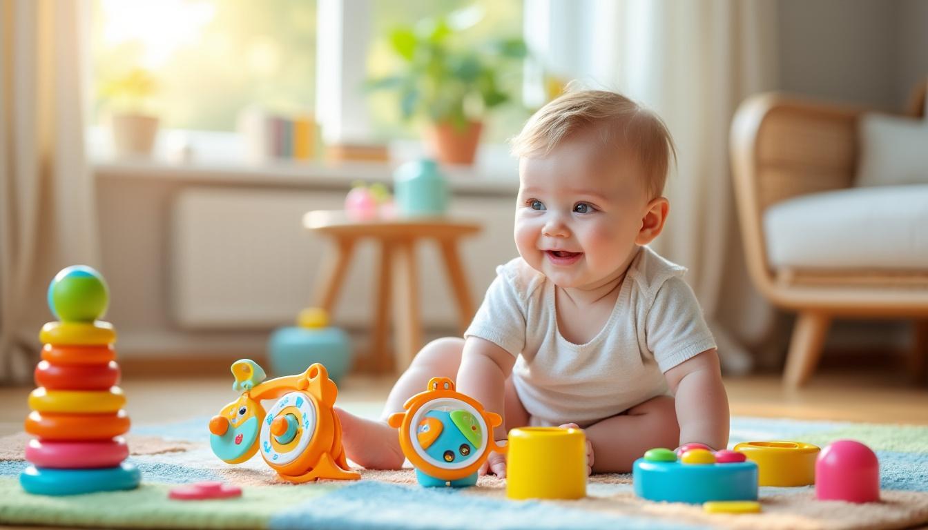 découvrez les meilleures idées cadeaux pour un bébé de 1 an et les jouets qui favorisent réellement son développement moteur, cognitif et sensoriel.