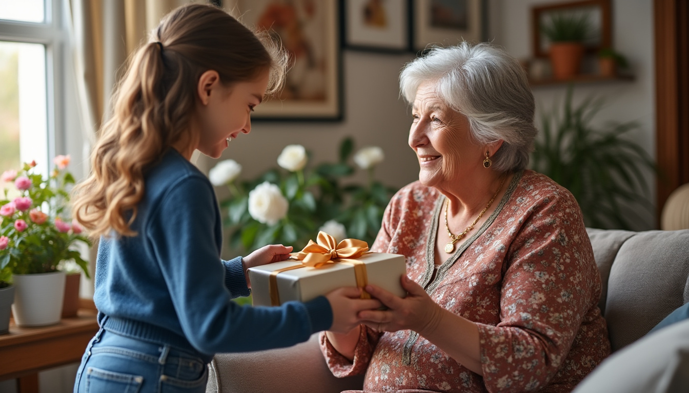 découvrez comment choisir une idée cadeau pour mamie qui la touchera vraiment, avec des conseils personnalisés pour lui faire plaisir et lui montrer tout votre amour.