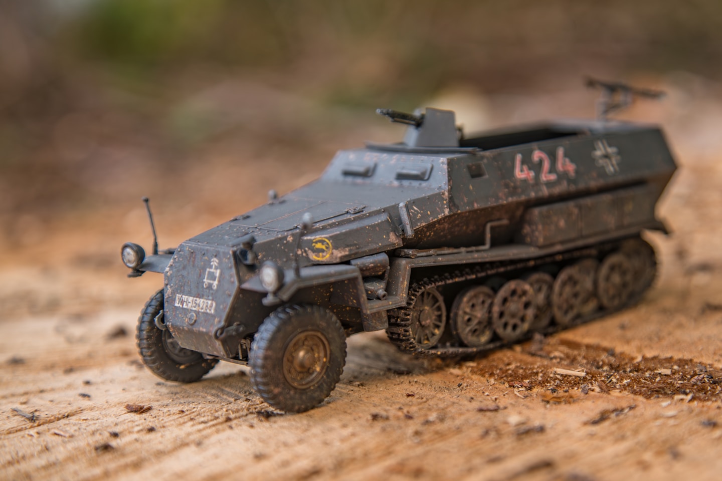 My model of the Hanomag Sd.Kfz. half-track vehicle in 1:35 from TAMIYA