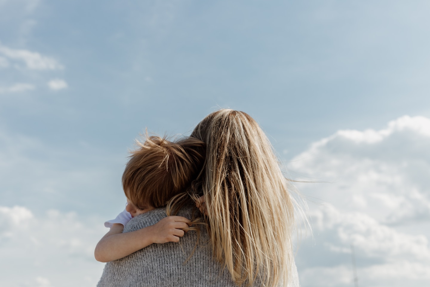 Mother holding child