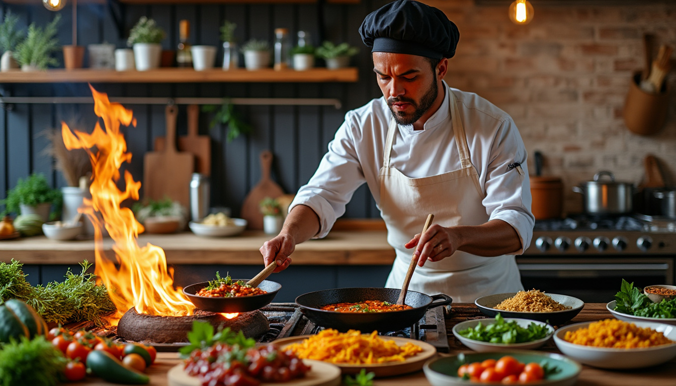 découvrez le documentaire 'cooking with heat' qui explore comment la cuisine devient un acte engagé et créatif, mêlant passion, conscience sociale et innovation culinaire.